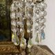 Lampe  pampilles et laiton doré  H 30 cm