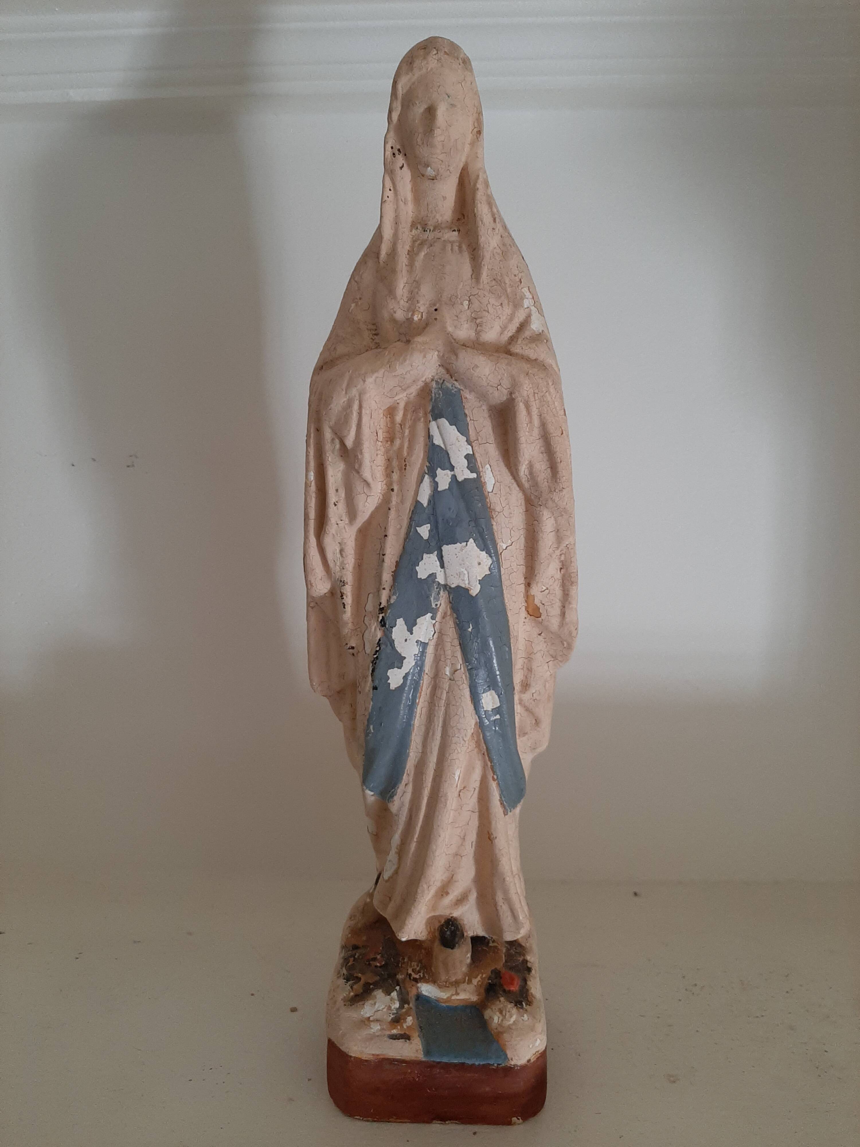 19th century plaster Virgin