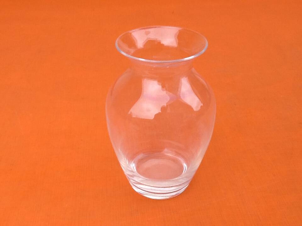 1970s Violet vase Clear glass