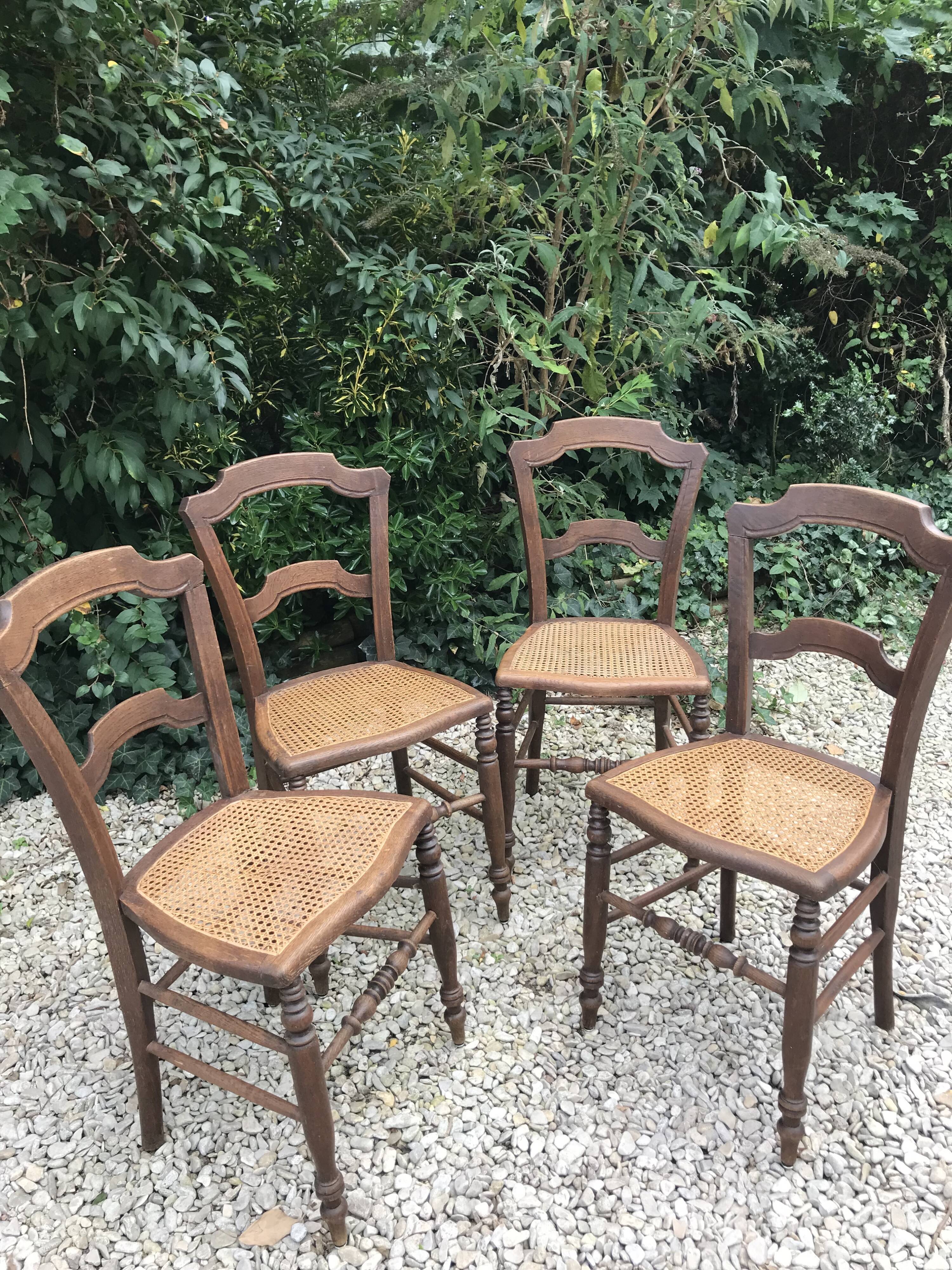 Four chairs during the Napoleon III era