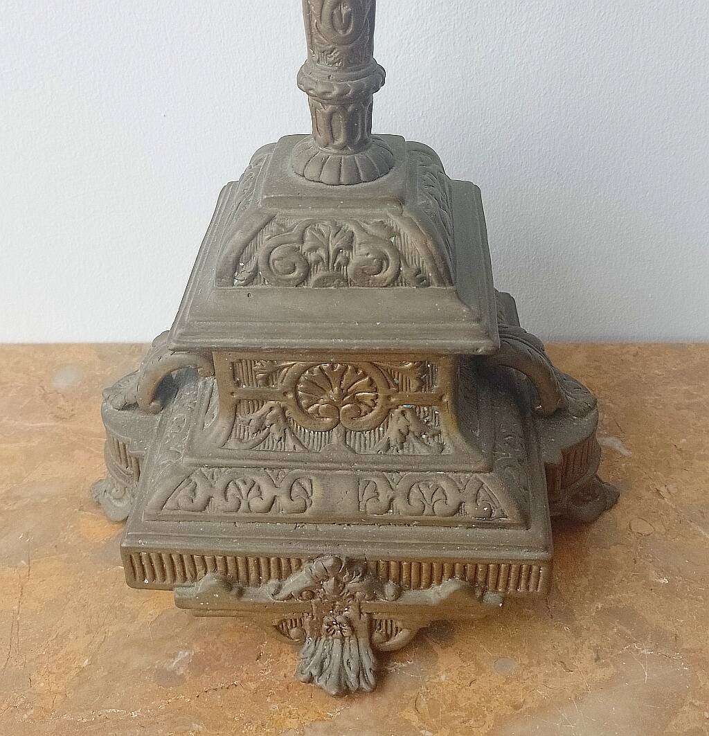 Antique Candlestick  Bronze Vienna Austria Caryatide Greek Ancient 46 cm