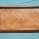 Solid wood service tray, vintage