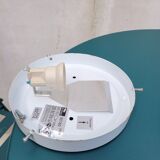 Round cast glass ceiling lamp
