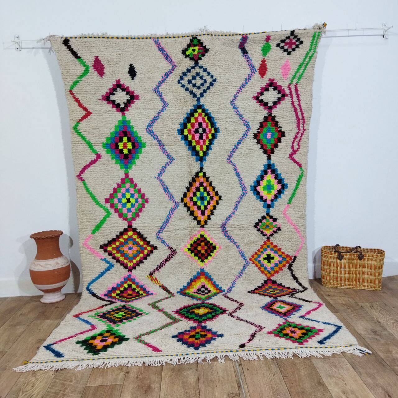 Handmade Moroccan Berber rug 260 X 162 CM