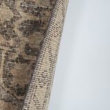 Vintage Turkish rug from Oushak, hand-woven 115x383 cm