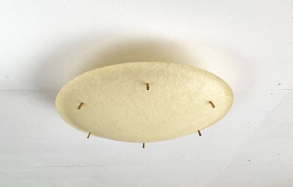 Mid-century minimalist fiberglass ceiling light, 1960s