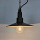 Industrial Blue Enamel Military Pendant Lamp with Cast Aluminium Top, 1960