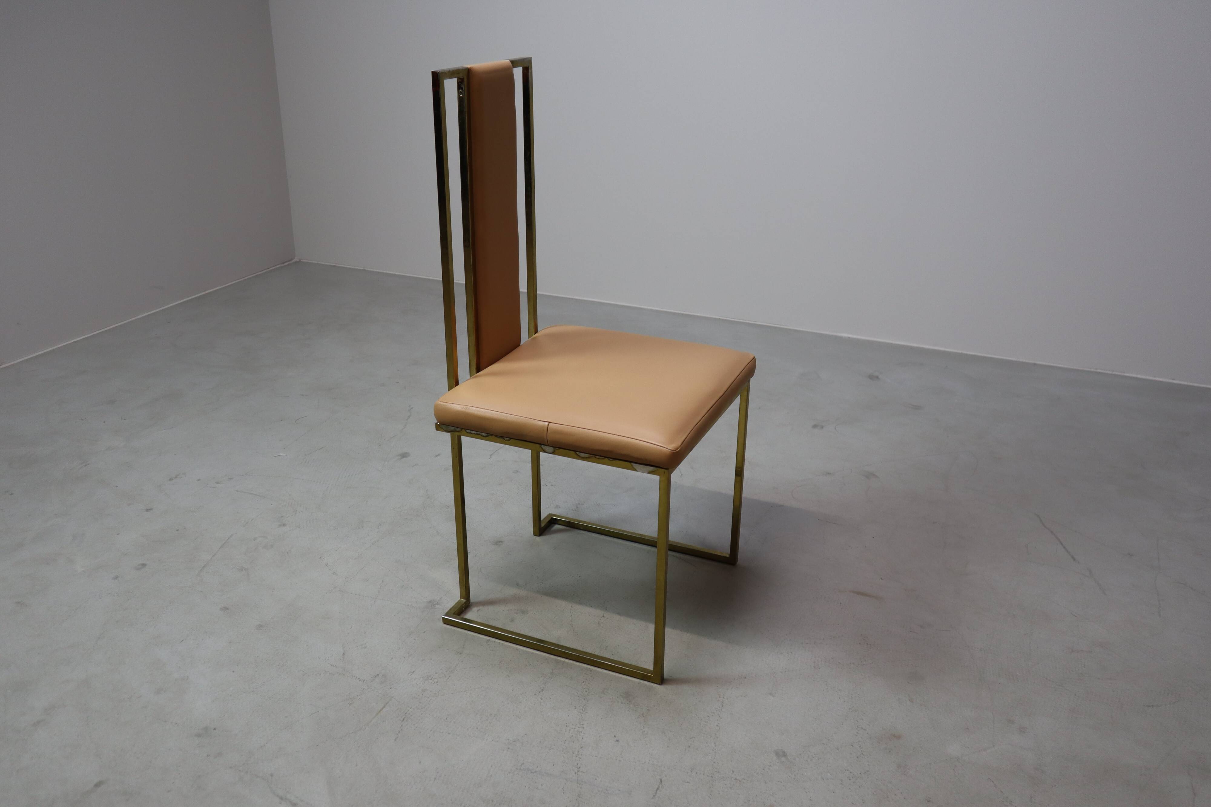 Set of 6 dining chairs by Renato Zevi, Italy 1970s