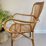 Vintage rattan armchair