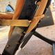 Fauteuil relax poly-confort velours moutarde dorée