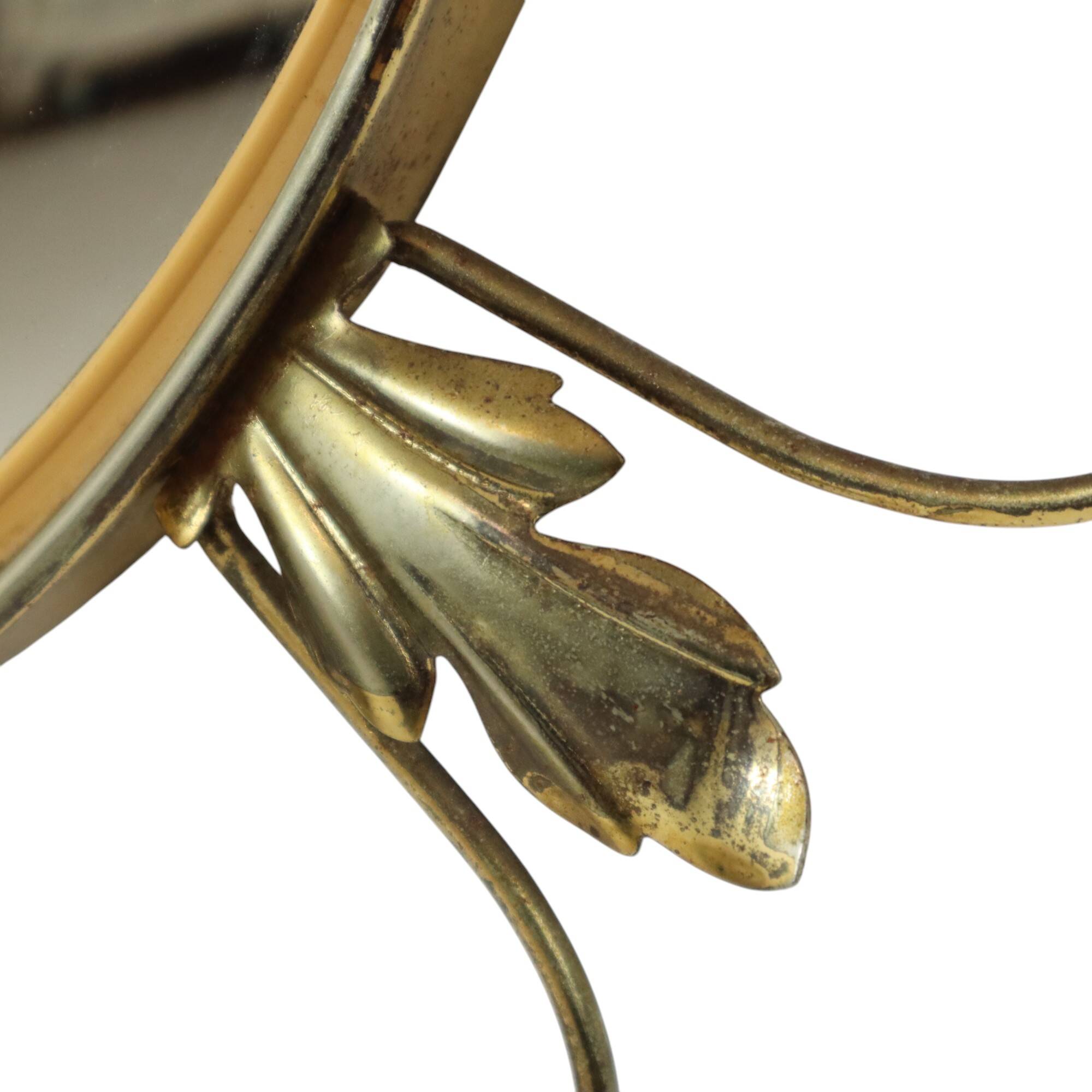 Vintage Fish Eye Convex Mirror Sunburst Witch Mirror Deknudt 46cm