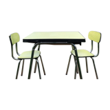 Yellow Formica table and chairs