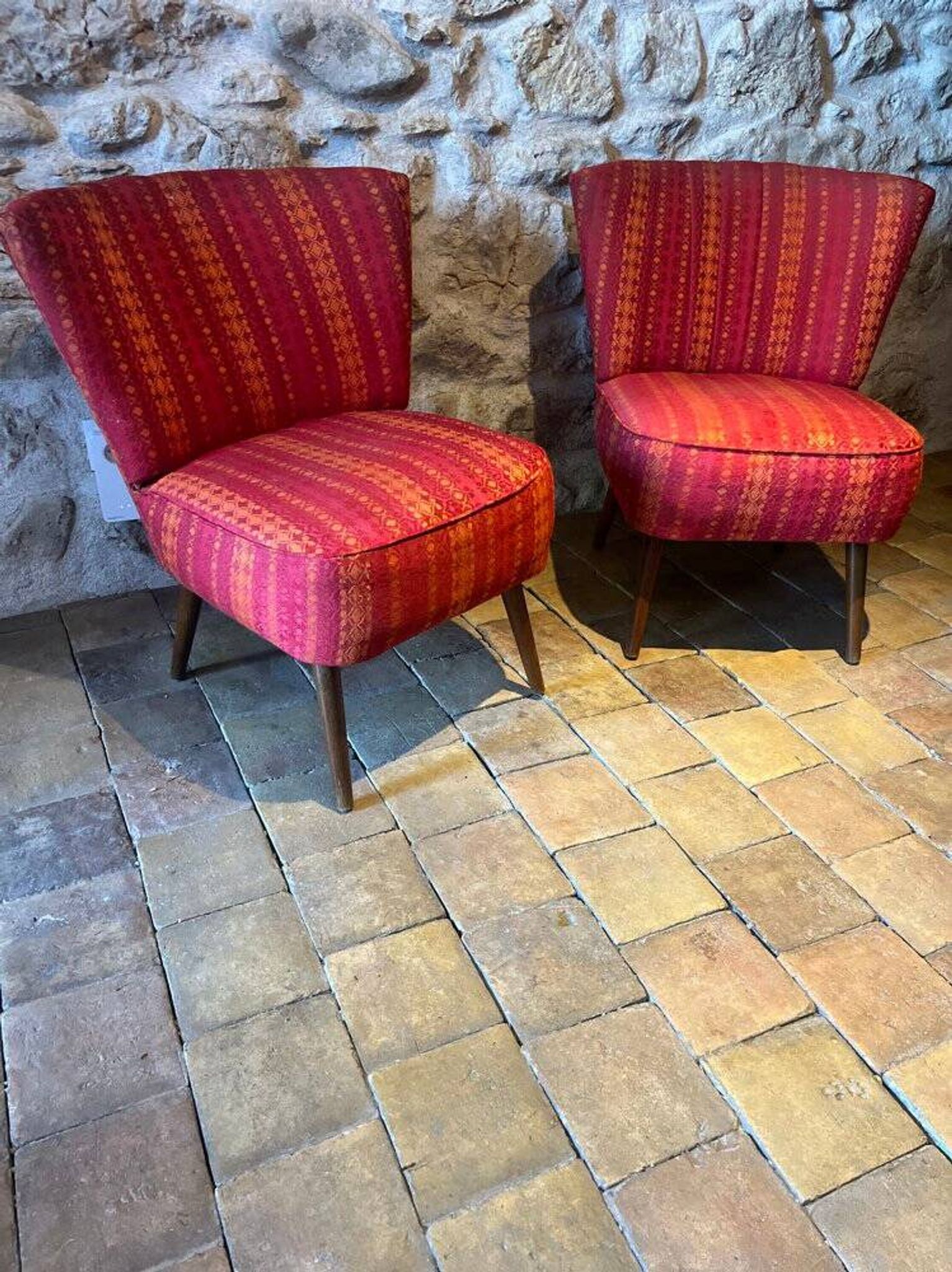 Pair of Scandinavian armchairs 1950/60 Mobelstoff - Kemtau