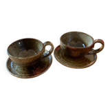 Stoneware mug duo