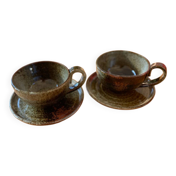 Stoneware mug duo