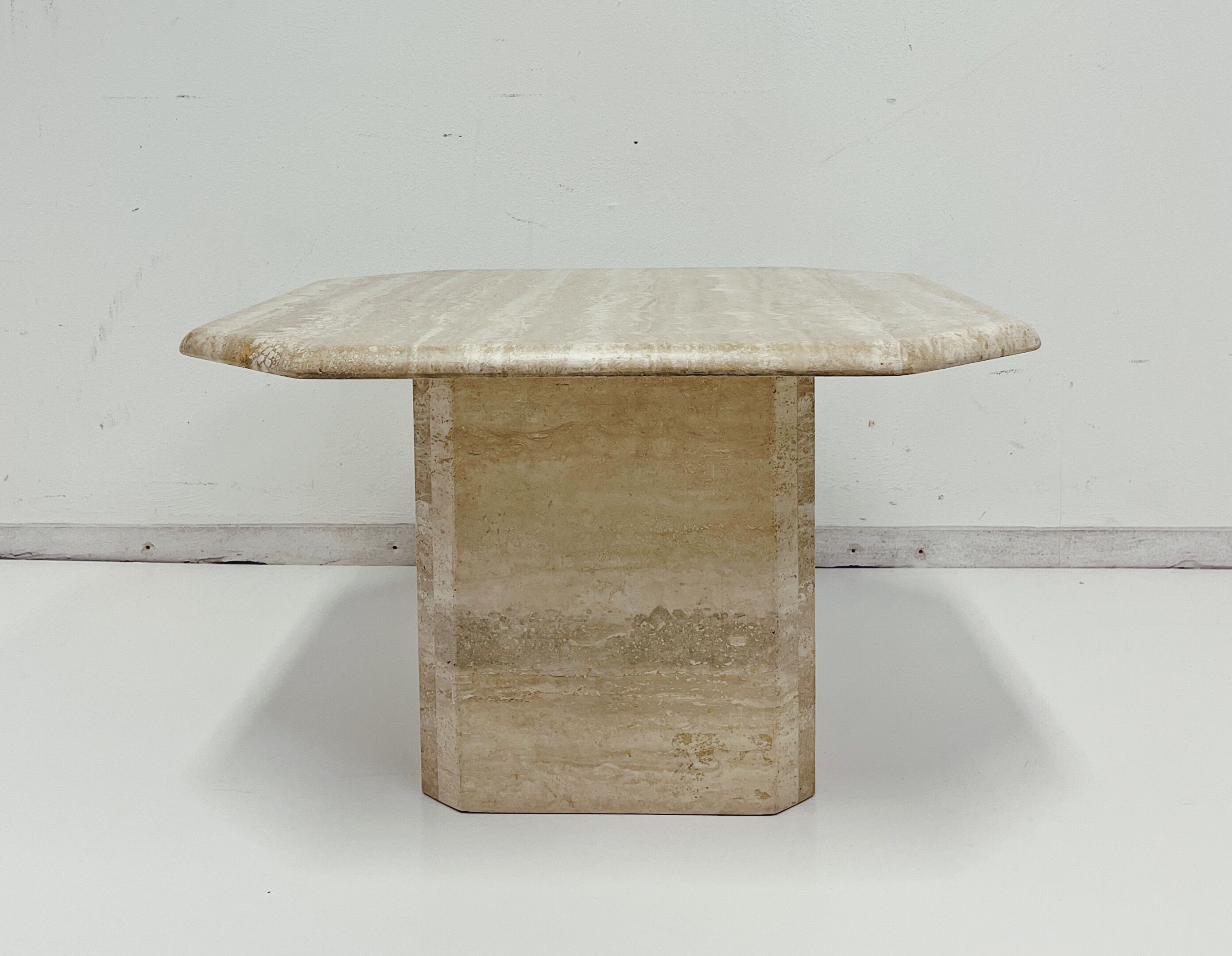 Travertine coffee table