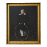 Painting of a child with a red hoop, 19th c.