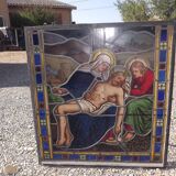 19th century stained glass window “Jesus”