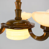 Lustre en bois Art Déco, années 1930