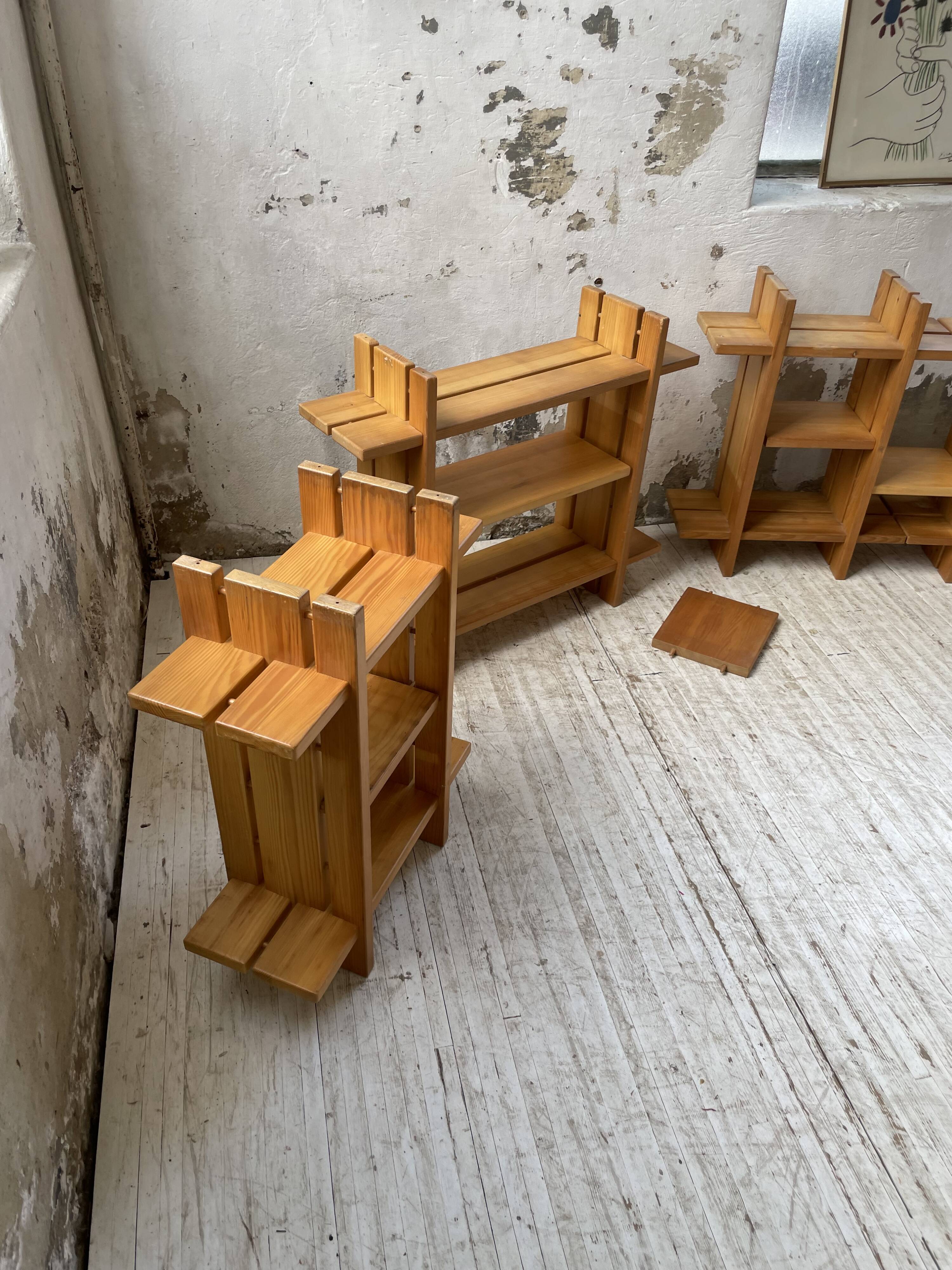 4 solid elm shelves Maison Regain