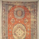 Antique Khotan rug Uyghur East Turkestan 1910