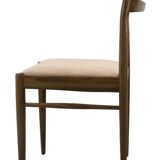 Suite de 4 chaises en palissandre et tissu