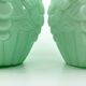 2 Art Deco vases in green opaline • Circa 1920/30