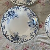 Set of 4 Hippolyte Boulenger ironstone soup plates