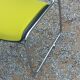Set of 6 designer chairs with wooden seats and backs, chrome legs.