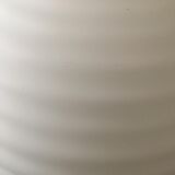 Spherical globe in white opal striated patterns