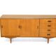 Scandinavian enfilade in blond teak, Sweden, 1960