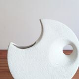 White ceramic vase by Roberto Rigon, Bertoncello, 60s