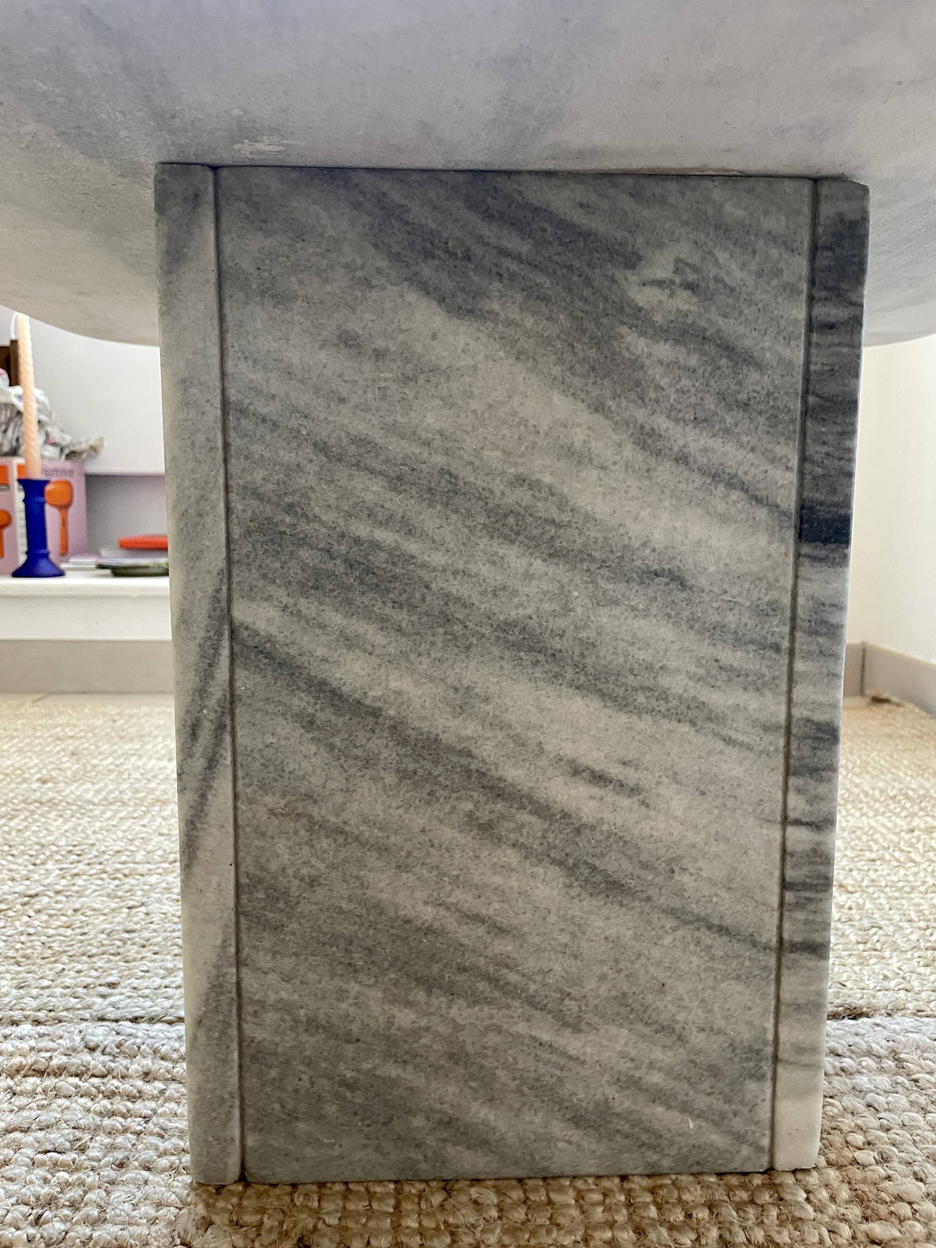 Square coffee table in Italian marble