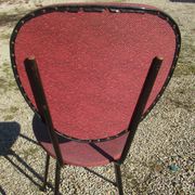 2 vintage chairs, metal and skaï