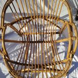 Pair of vintage rattan armchairs