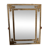 Antique oak mirror, rockwork style, early 20th century.