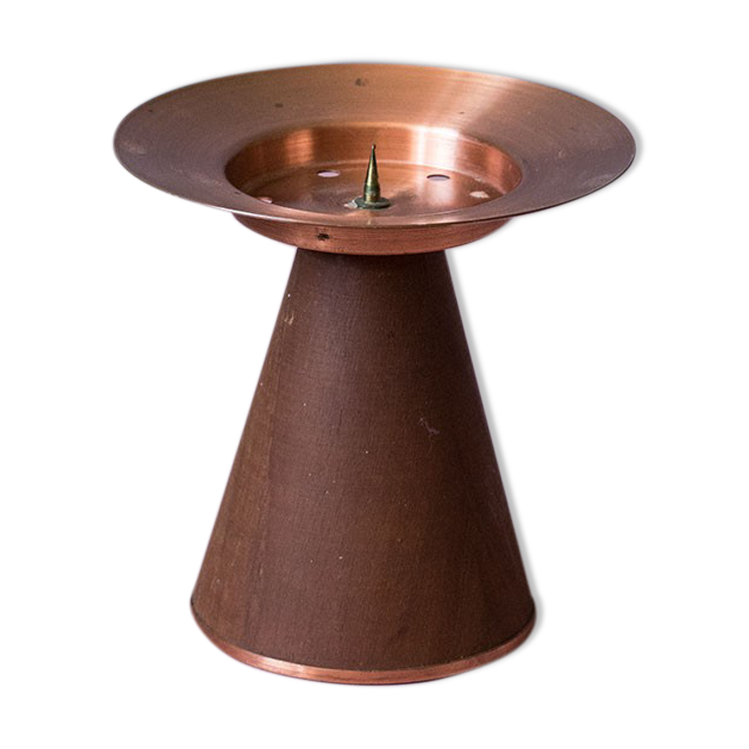 Teak candleholder
