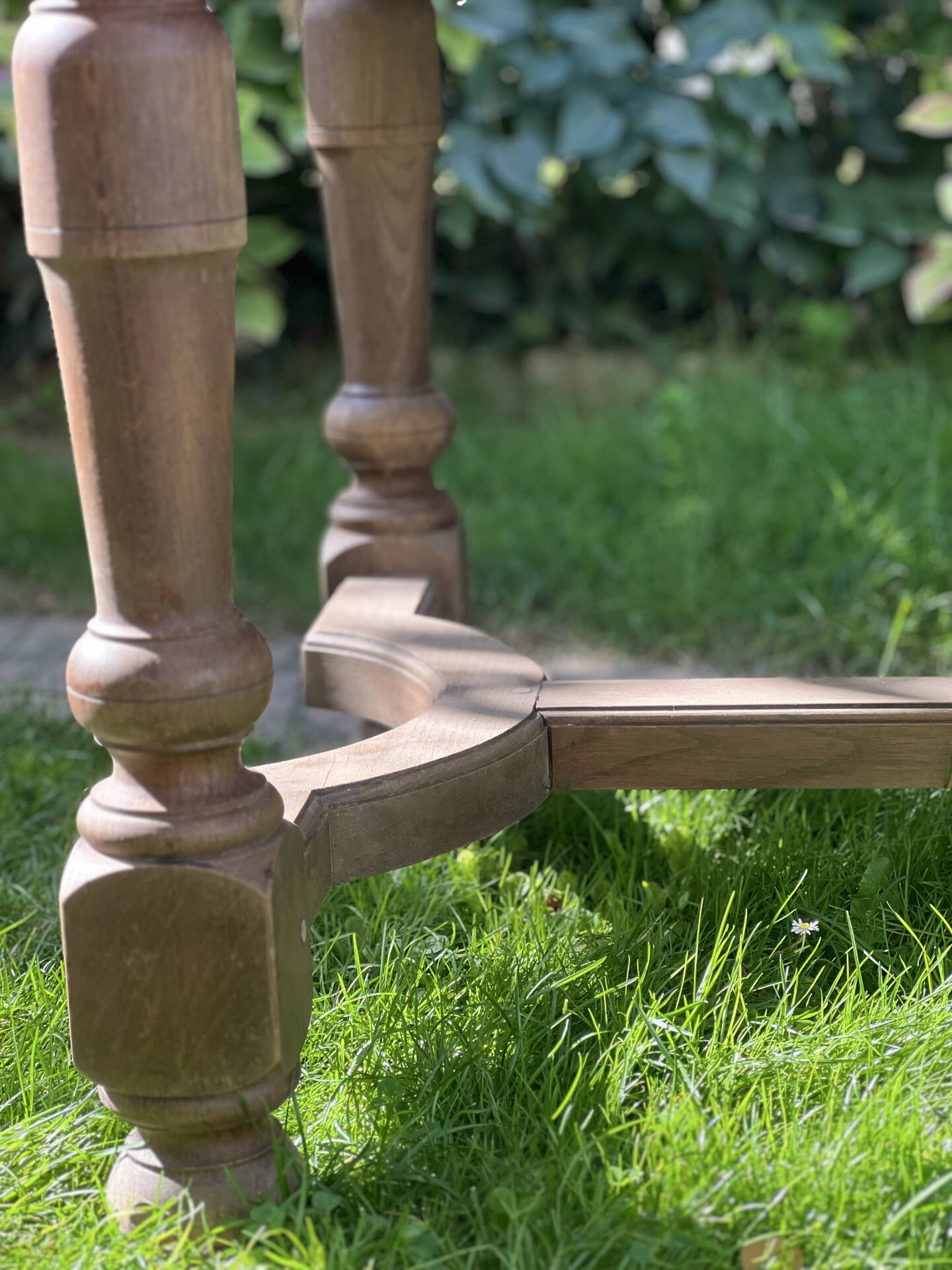 Solid oak farmhouse table with extensions