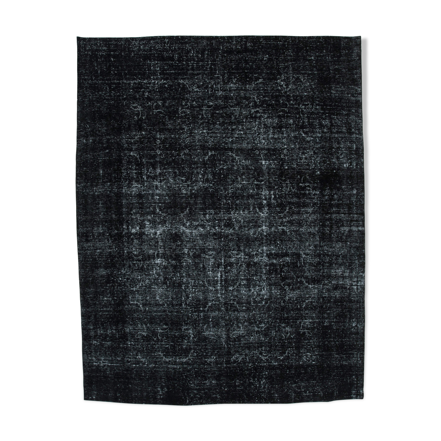 Handmade Persian Overdyed 285 cm x 369 cm Black Wool Carpet