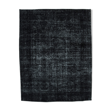 Handmade Persian Overdyed 285 cm x 369 cm Black Wool Carpet