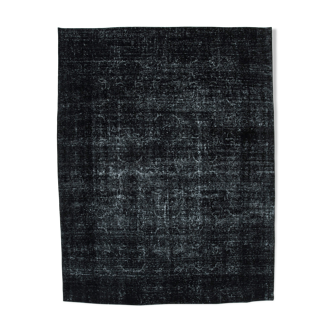 Tapis en laine noire persane 285 cm x 369 cm faite à la main