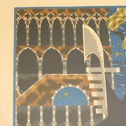 Lithograph Venezia signed J.Picart Le Doux 78cm x 57cm