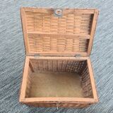 Rectangular wicker basket