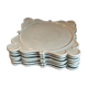 7 square plates in grey blue ceramic