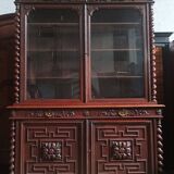 Large Louis XIII bookcase in solid oak