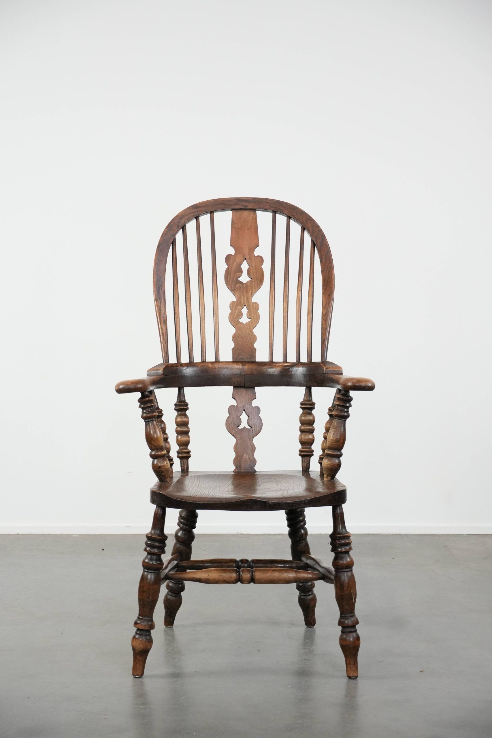 Antique English Highback Windsor Chair from the 18th Century