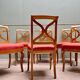 Suite Of Six Chairs In Cherrywood Cross Backrest Restoration Style 20th Century