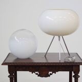 Vintage Rice Paper and Steel Lamp by Saskia Hübner, Italy, 2000s