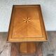 Old Table Appoint Wood Plateau Marqueté Star Feet Compass - Vintage Drawer