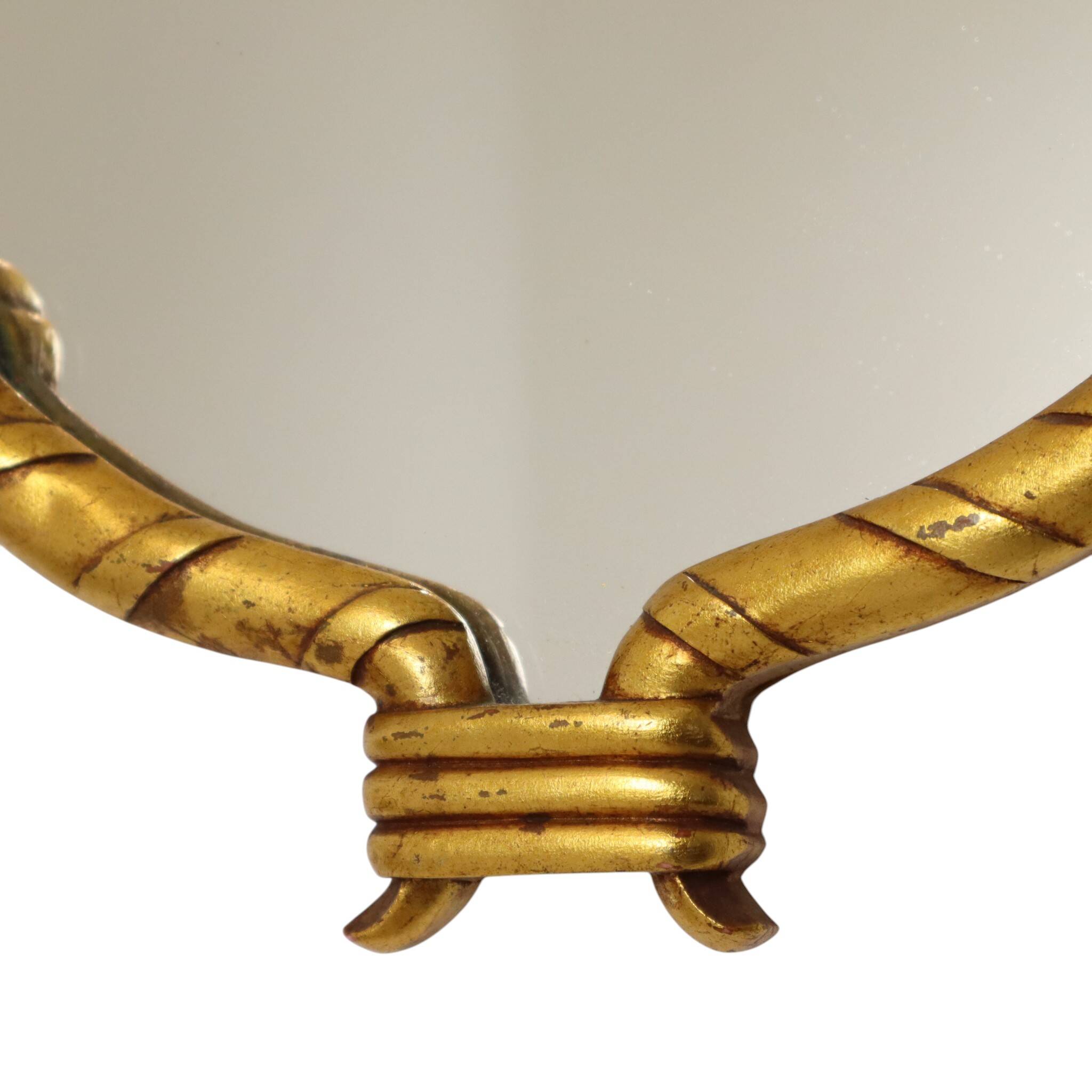 Classic Gold-Leaf Gilded Baroque Acanthus Mirror 45cm